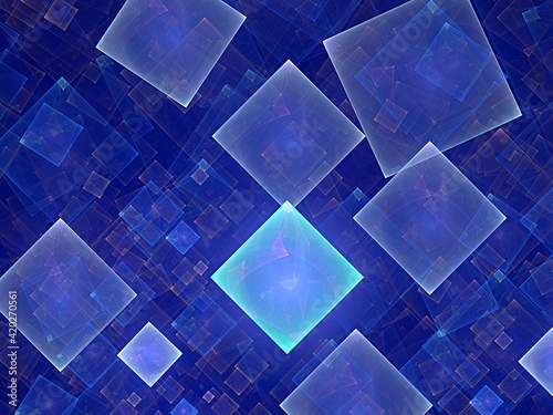blue cubes and nice fractal