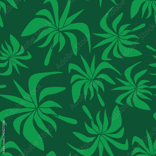 Seamless pattern with flower vector Illustration, batik style 