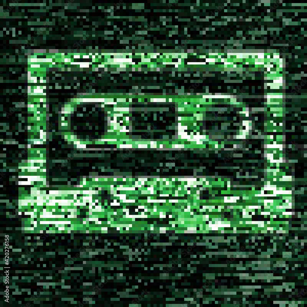 tape cassette - digital noise design template tape cassette - digital noise design template