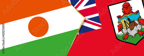 Niger and Bermuda flags, two vector flags.