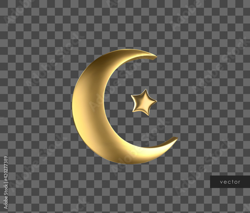 Fotografie, Tablou Vector Ramadan golden symbol