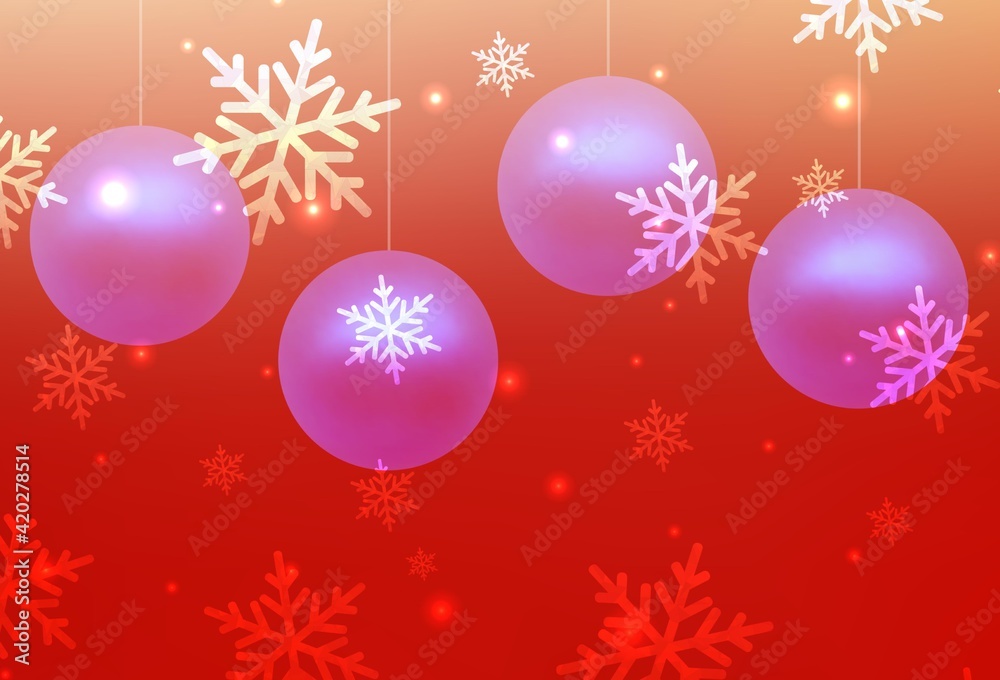 Light Red vector layout in New Year style. Light Red vector layout in New Year style.