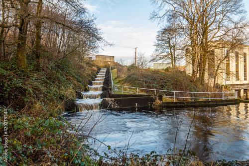 Earlstoun salmon ladder or fish pass, at Earlstoun Power Station