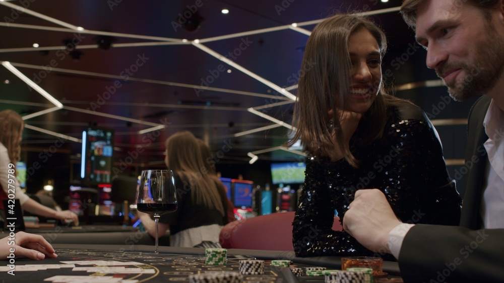 Fototapeta premium blackjack in an elite casino