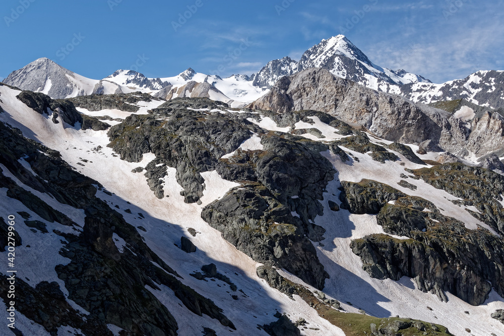 Moutains scenery of Vanoise National Park (French Alps) Moutains scenery of Vanoise National Park (French Alps)