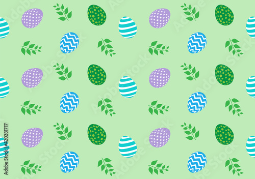 Happy easter day. Colorful easter egg pattern seamless background. design for mask face, pillow, clothing, fabric, gift wrap. Vector.