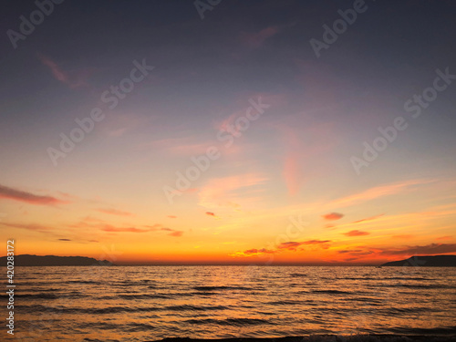 Sunset and seascape