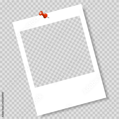 Polaroid frame, vector. Photo frame. Frame-border template. Gray color. Vector illustration