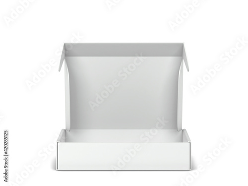 Blank tuck in flap packaging box mockup