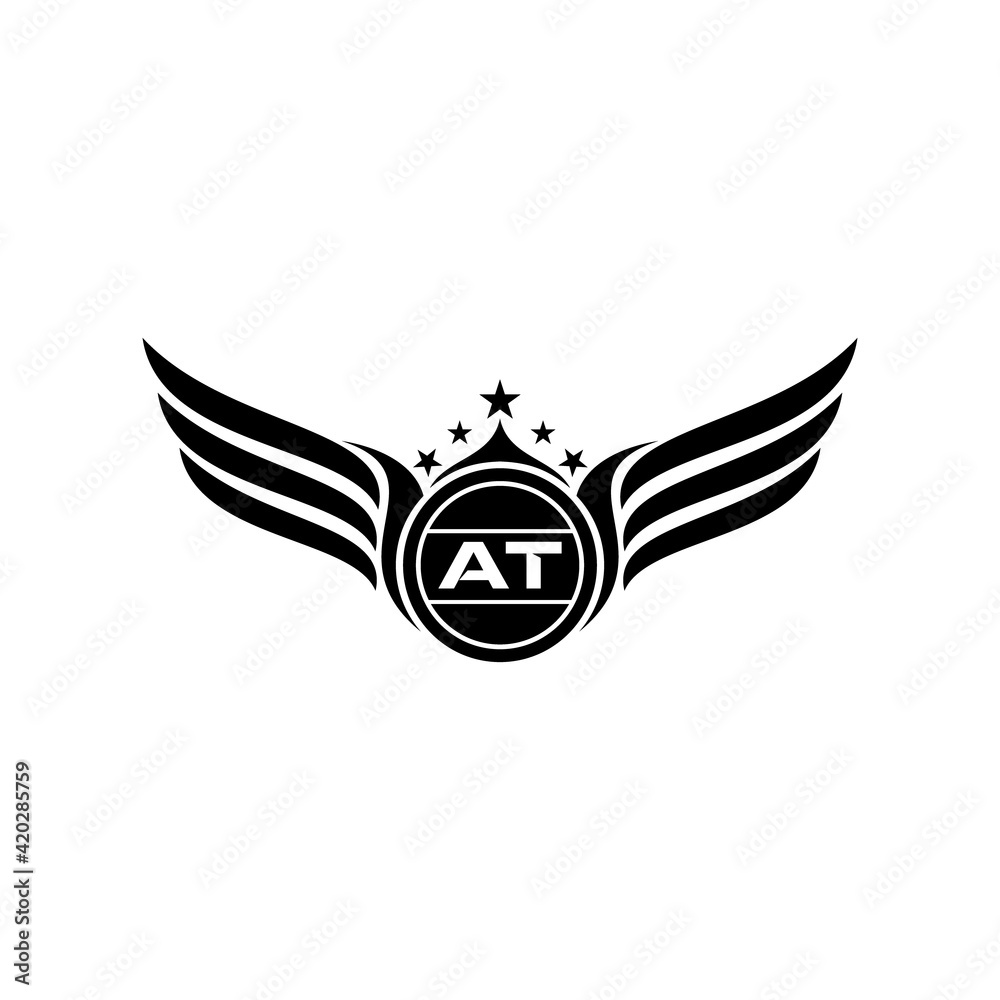 Letter Logo with Wing Icon Letter Logo with Wing Icon