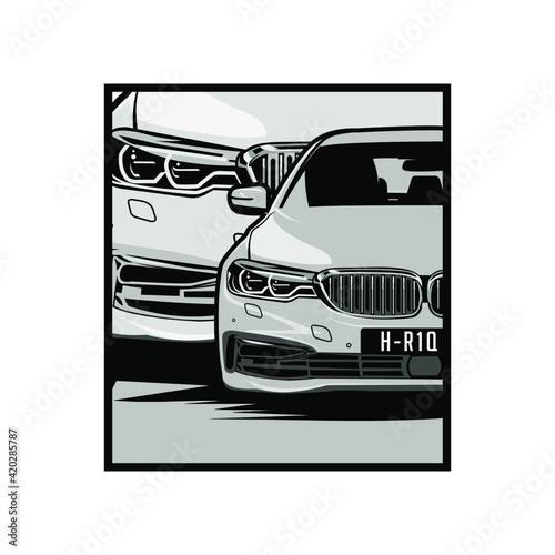 Sport car automotive illustration