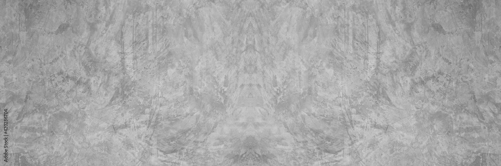 Naklejka premium Old wall texture cement dirty gray with black background abstract grey and silver color design are light with white background.
