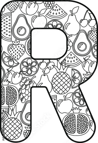 alphabet    letters   font   graphics   illustration   background  letter  a primer  Fruit   summer graphic illustration alphabet letter  
