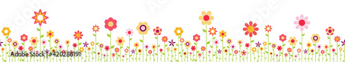 seamless fresh flowers background for spring