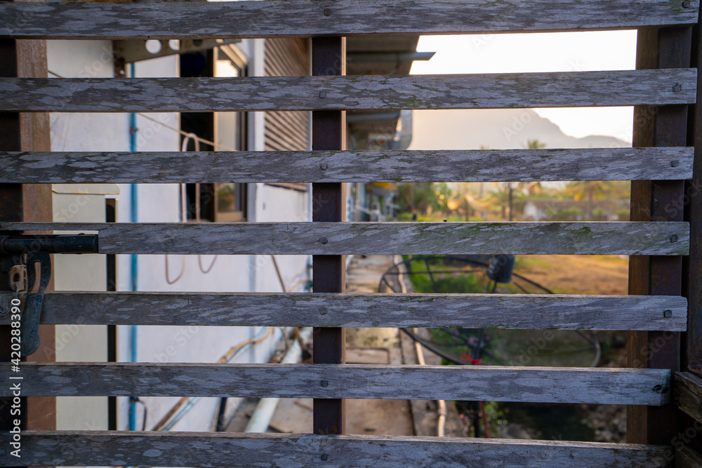 old wooden door