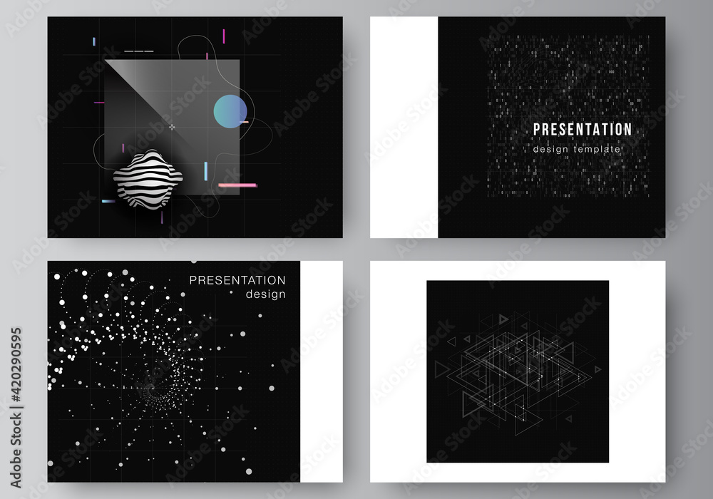 Vector layout of the presentation slides design business templates ...