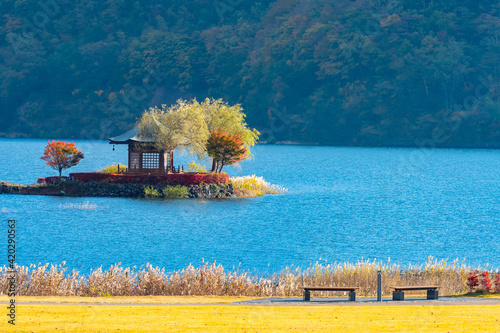 Gazebo in Lake Kawaguchiko....
