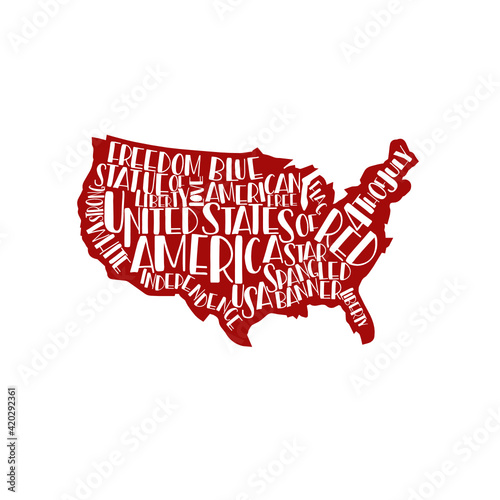 United States of America - Typography SVG