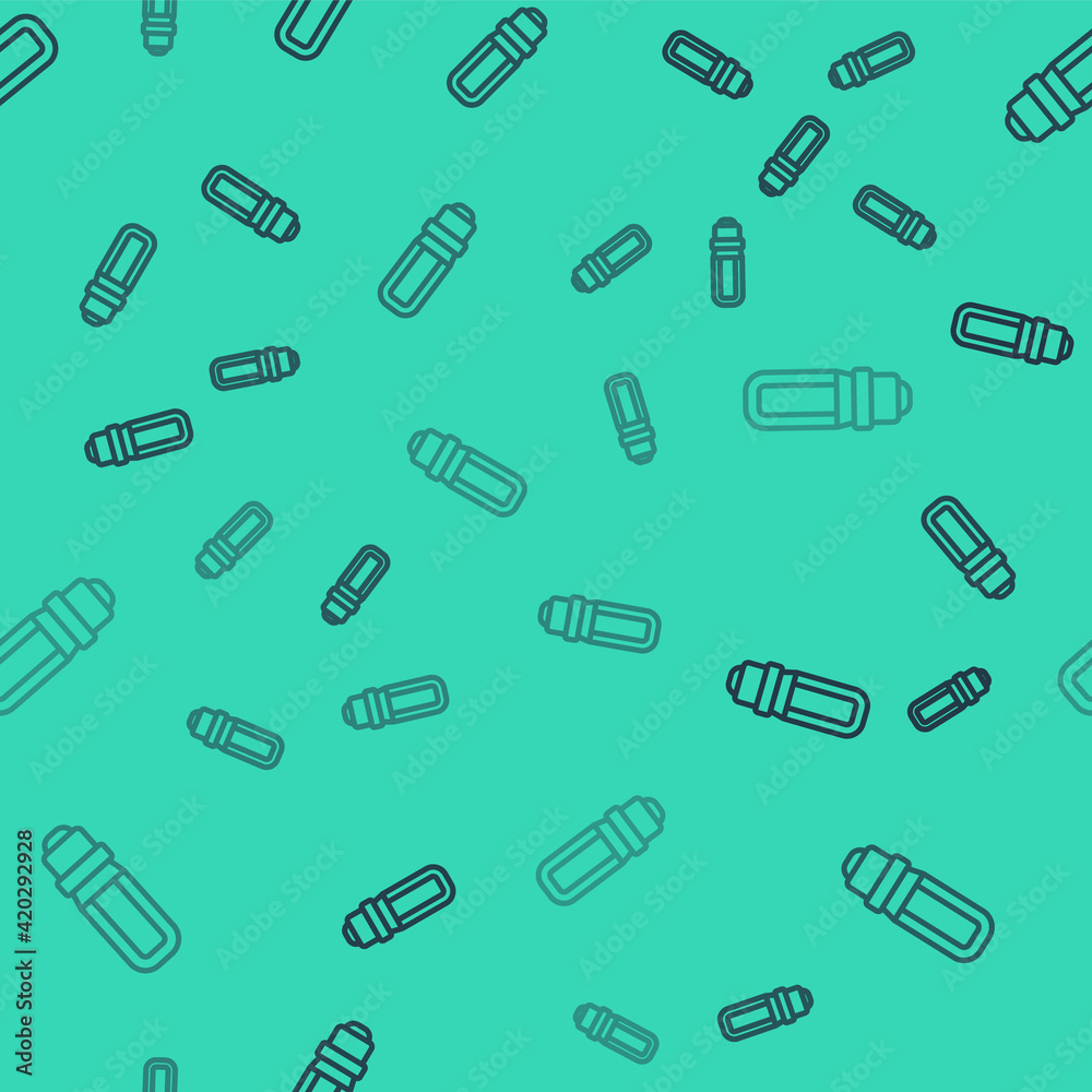 Black line LED light bulb icon isolated seamless pattern on green background. Economical LED illuminated lightbulb. Save energy lamp. Vector Black line LED light bulb icon isolated seamless pattern on green background. Economical LED illuminated lightbulb. Save energy lamp. Vector