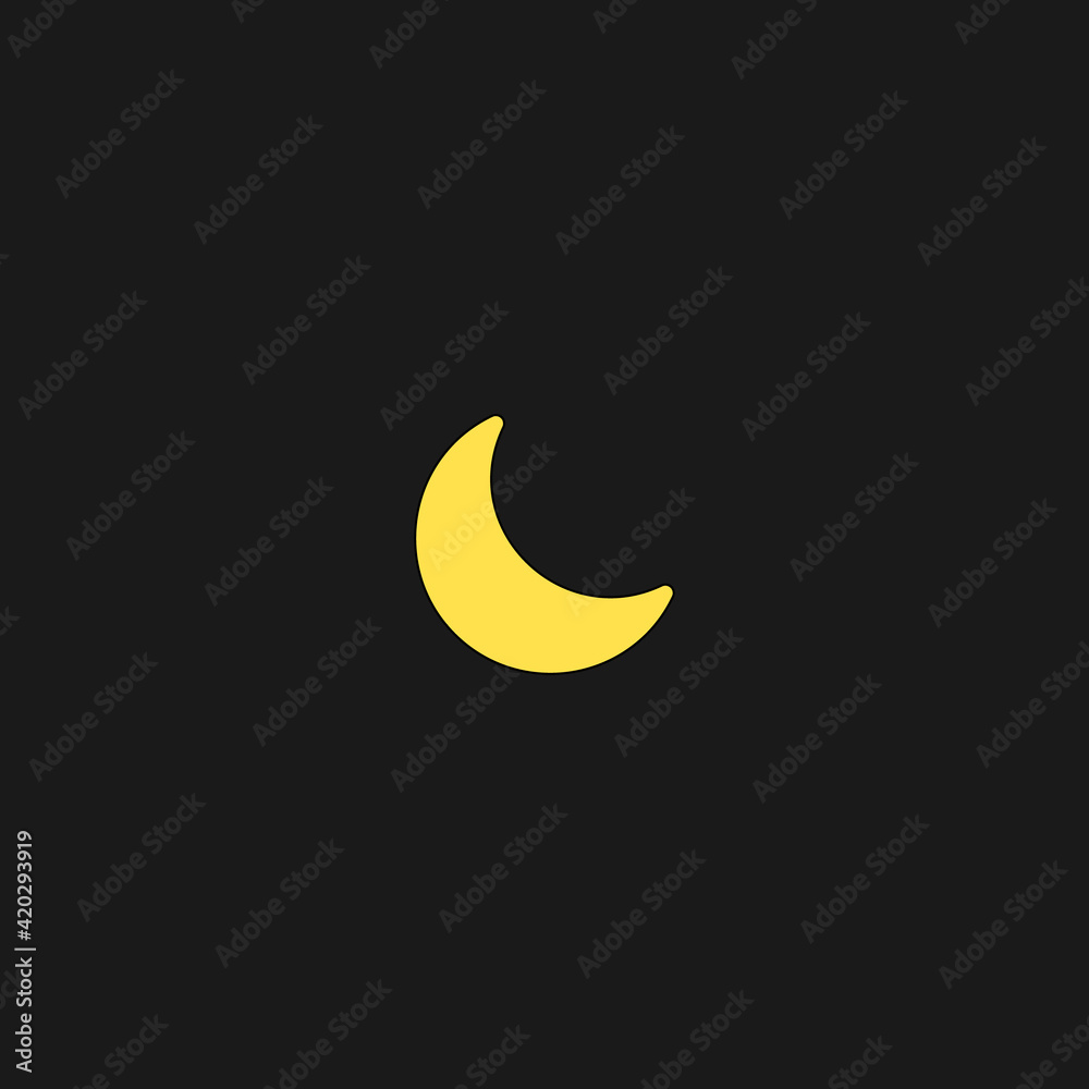 Crescent icon. Half moon symbol. Islam religion sign. Logo design element Crescent icon. Half moon symbol. Islam religion sign. Logo design element