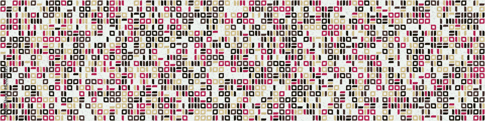 Fototapeta premium Abstract Geometric Pattern generative computational art illustration