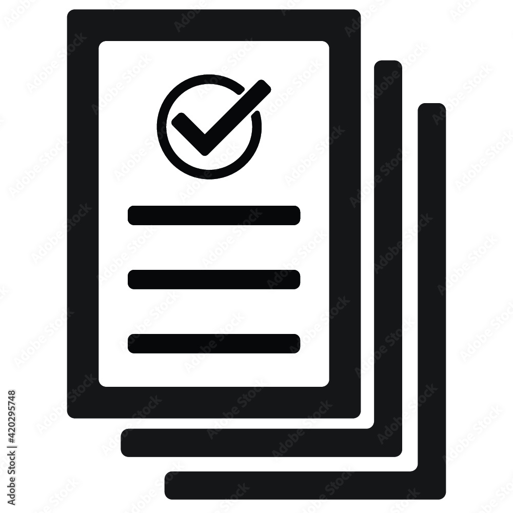 approved office document icon design vector approved office document icon design vector