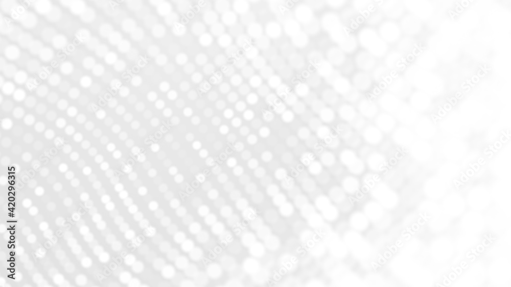 Dot white gray wave light technology texture background. Abstract big data digital concept. 3d rendering.