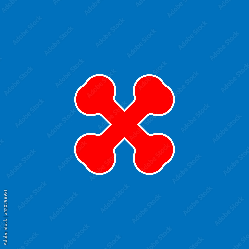X icon. Exit button. Quarantine symbol. Danger sign. Logo design element X icon. Exit button. Quarantine symbol. Danger sign. Logo design element