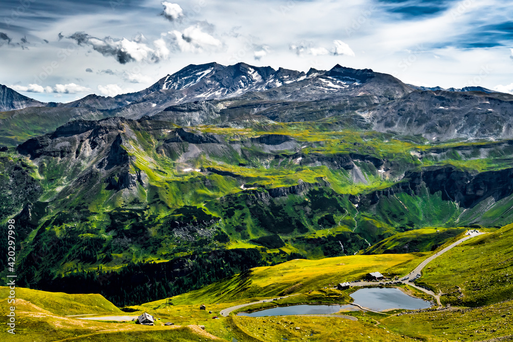 High Alpine Landscape With Mountains In National Park Hohe Tauern In Austria