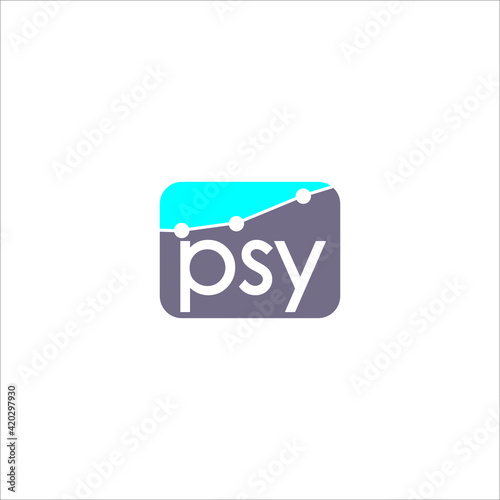This is creative text PSY logo design