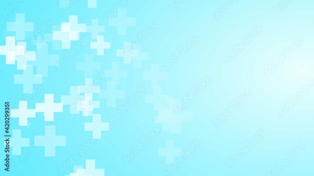 Medical white blue cross pattern background. Medical white blue cross pattern background.