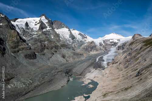 National Park Hohe Tauern With Grossglockner The Highest Mountain Peak Of Austria And Its Glacier Pasterze