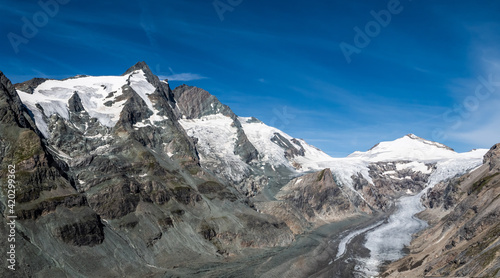 National Park Hohe Tauern With Grossglockner The Highest Mountain Peak Of Austria And Its Glacier Pasterze