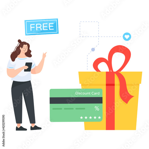 
A perfect illustration of customer loyalty program in flat design

