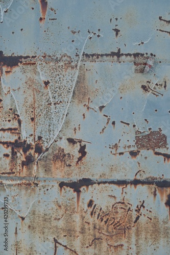 Old rusty painted metal texture background 