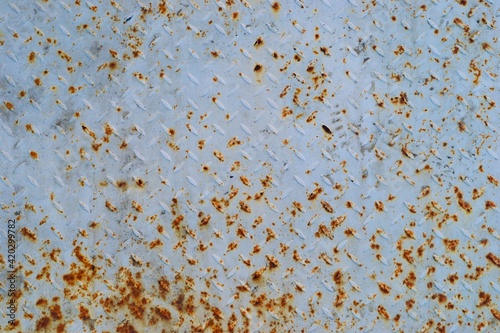 Old rusty painted metal texture background 