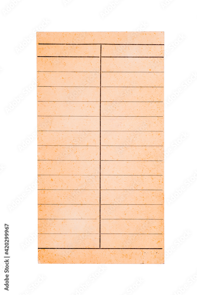 Two Column Old Paper Isolated Two Column Old Paper Isolated