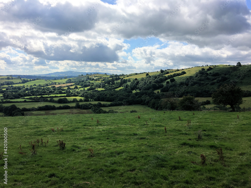 Naklejka premium A view of the Shropshire Countryside near the Caradoc