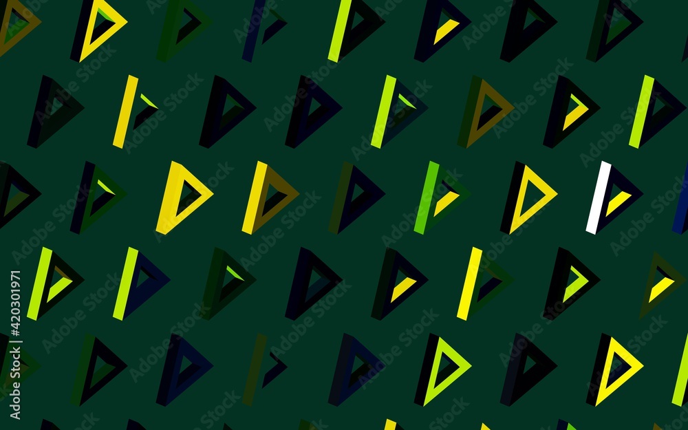 Dark Blue, Green vector background with triangles. Dark Blue, Green vector background with triangles.