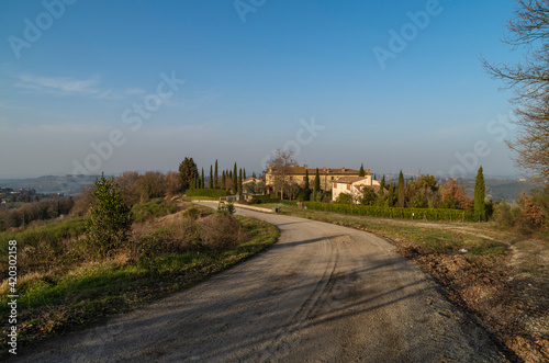 Paesaggio della campagna toscana in inverno