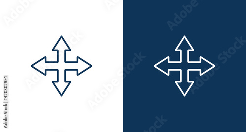 arrows outline icon illustration isolated vector sign symbol