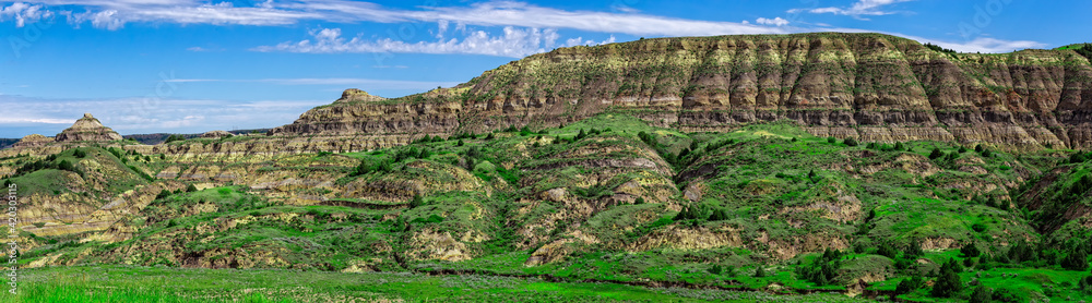 Badlands Panorama, Theodore Roosevelt National Park, North Dakota Badlands Panorama, Theodore Roosevelt National Park, North Dakota