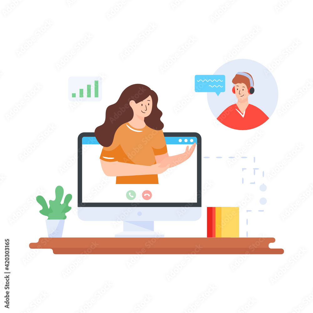 A video conference vector with premium graphic
A video conference vector with premium graphic
