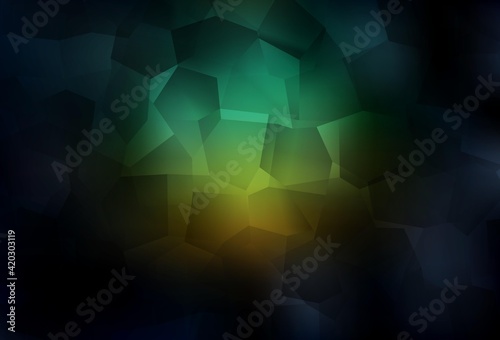 Dark Blue, Green vector pattern with random forms.