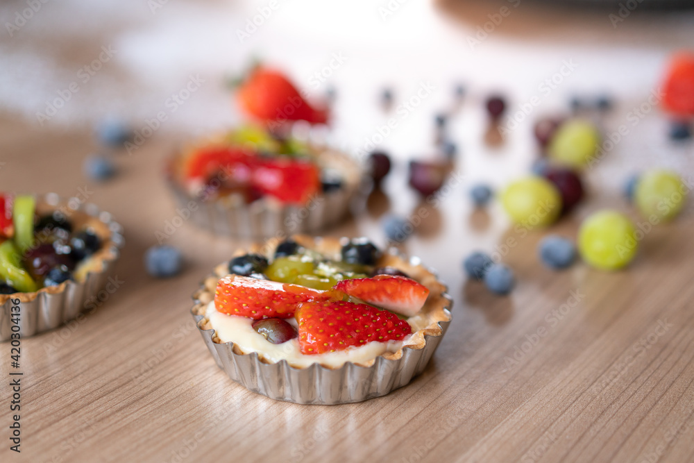 Fresh fruit art with berries Fresh fruit art with berries
