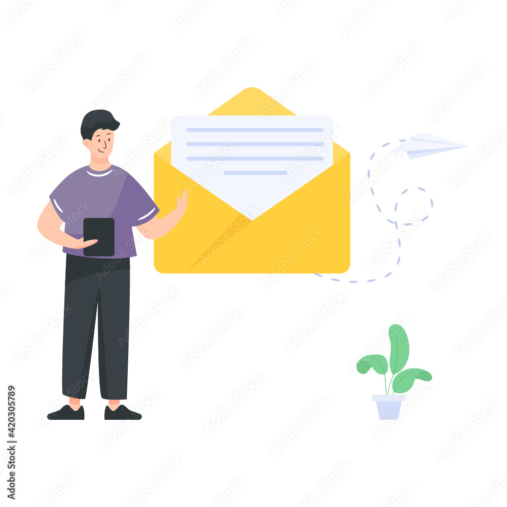 A flat email vector illustration download
A flat email vector illustration download
