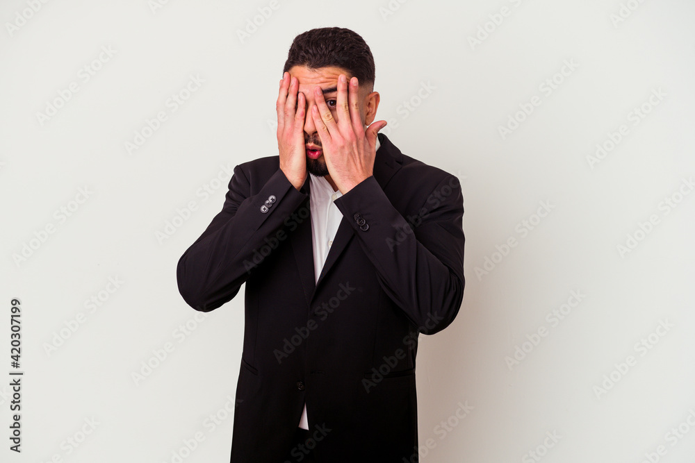 Young mixed race business man isolated on white background Young mixed race business man isolated on white background