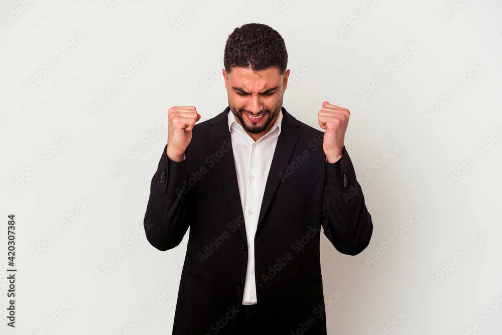 Young mixed race business man isolated on white background Young mixed race business man isolated on white background