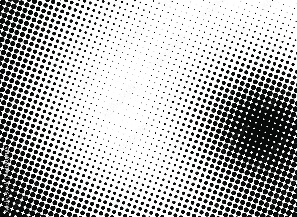Halftone pattern design. Dots vector background. Black color spots graphic resource. Vector illustration.