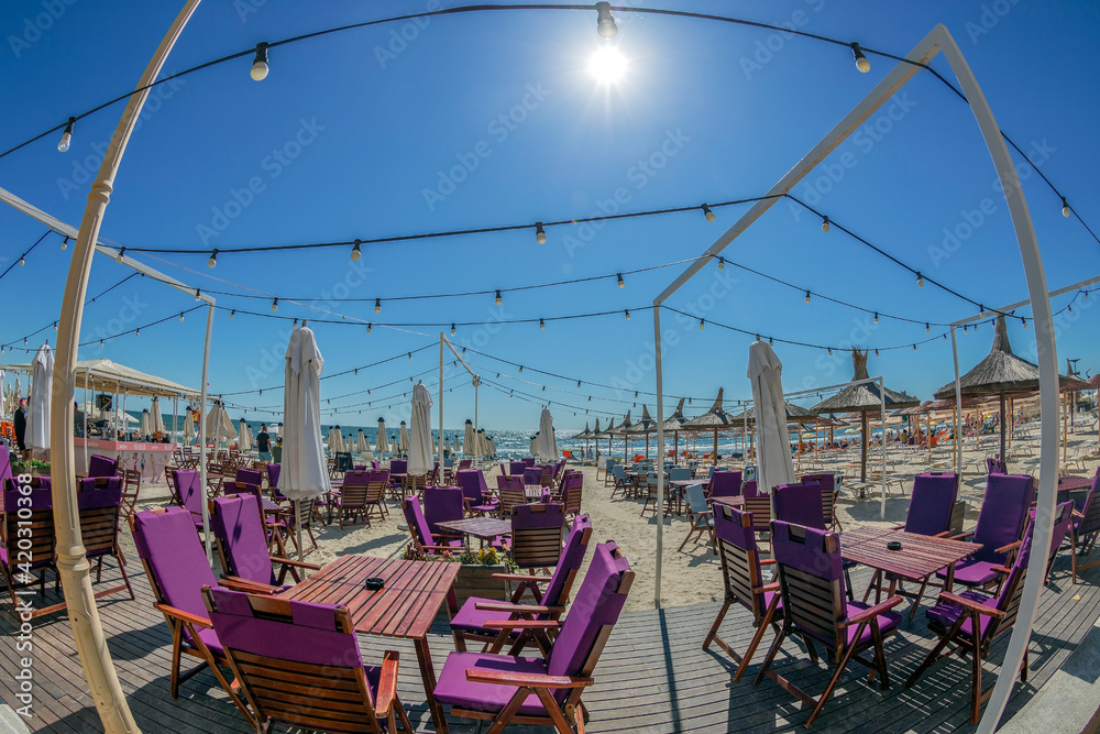 Fototapeta premium View with Mamaia beach, Romania